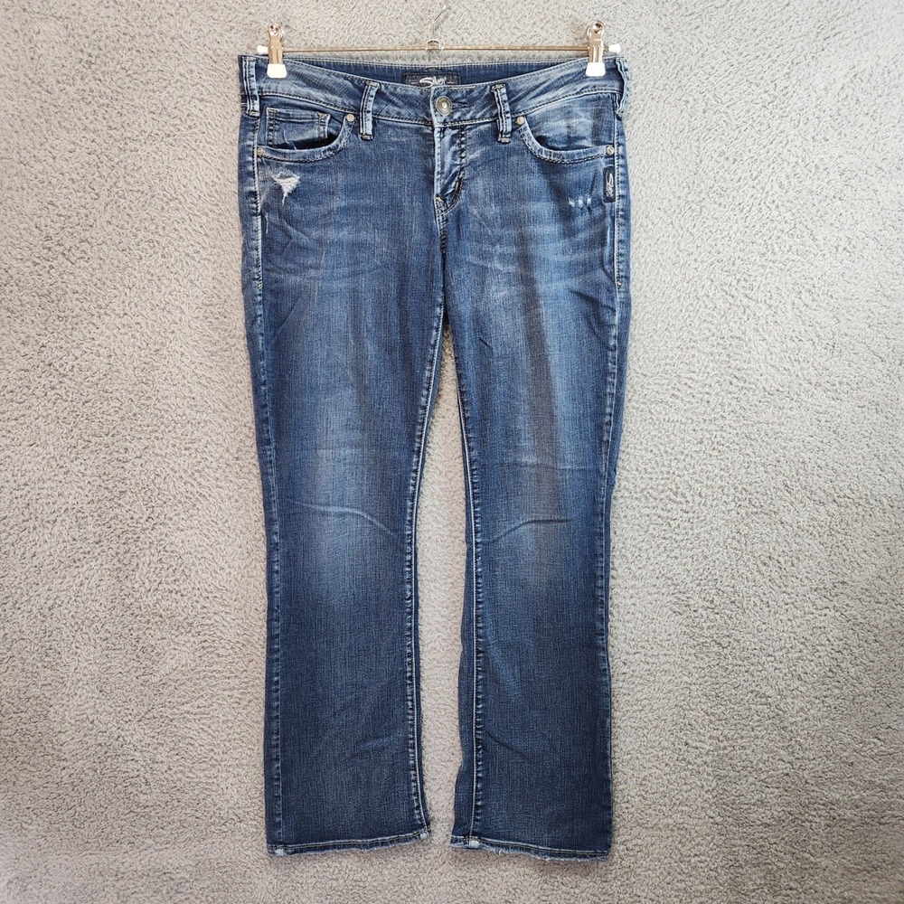Silver Jeans Co Berkley Slim Bootcut Womens W29/L31 (Measures 33x30) Distressed